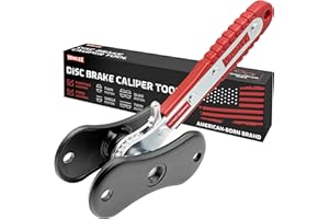 Vehiclex Brake Caliper Compression Tool – Heavy Duty Brake Pad Spreader Tool with Ratcheting Handle & Rib-Reinforced Plates – Caliper Piston Compressor Tool for Cars, SUVs, and Light Trucks
