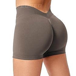 YEOREO Workout Scrunch Shorts Women V Back Gym Butt