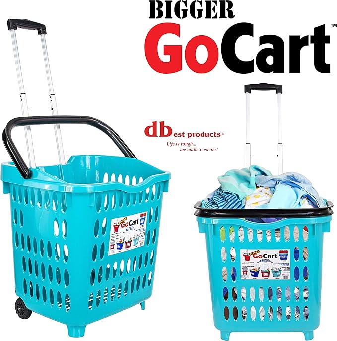 dbest products Bigger Gocart 5 Pack Grocery Cart Rolling