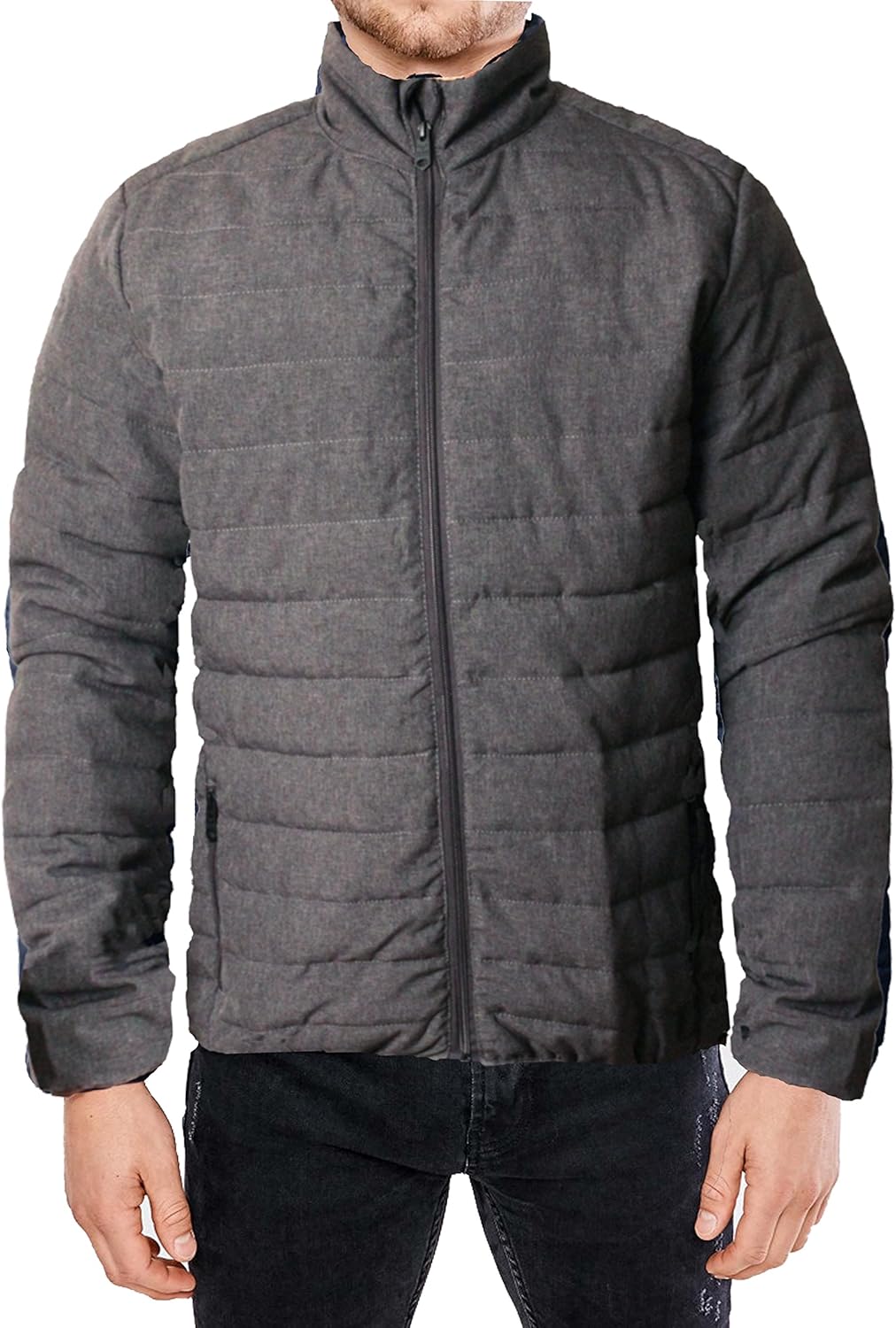 Mens Threadbare Jacket Coat Padded Bubble Puffer Quilted Winter