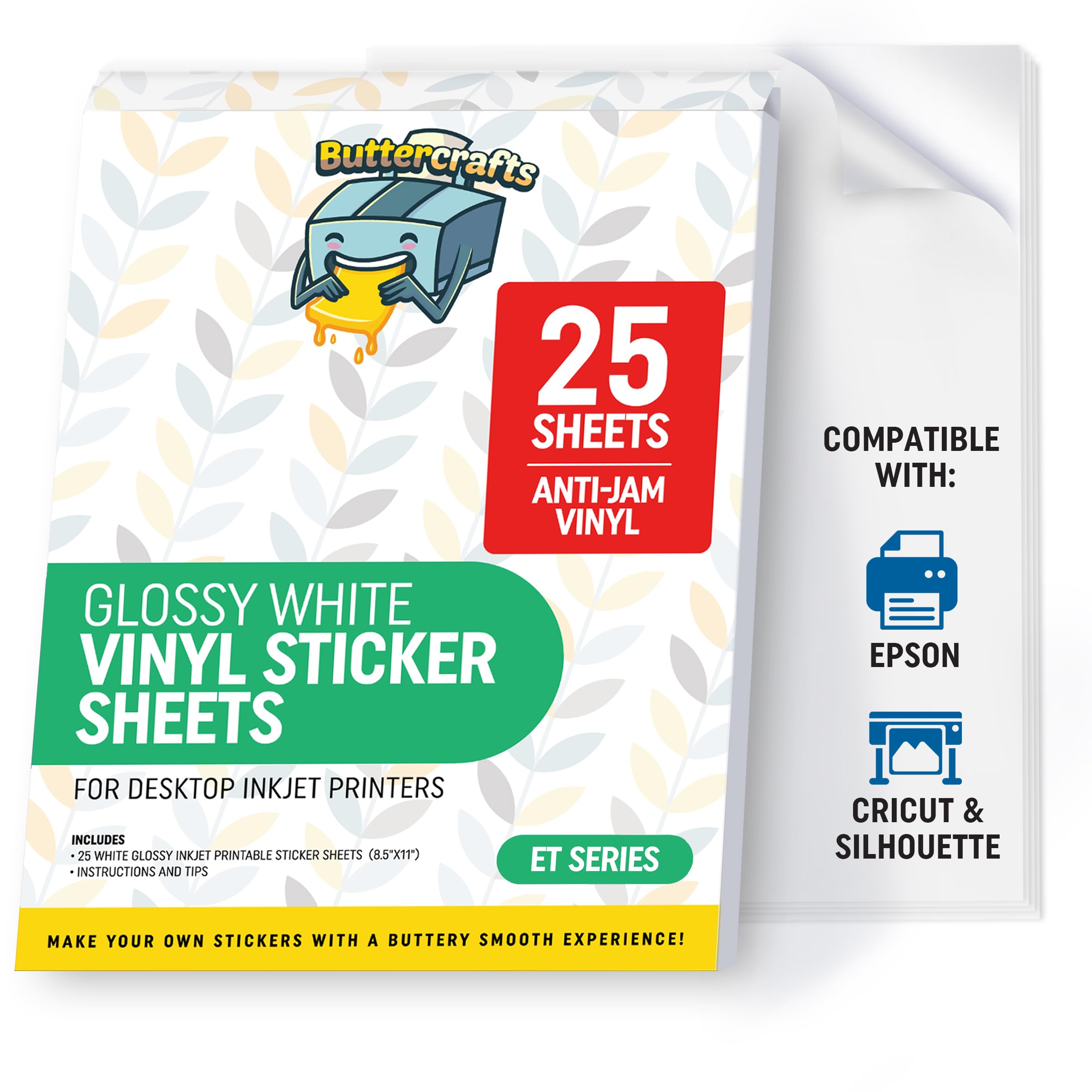 Mua Buttercrafts Glossy Printable Vinyl Sticker Paper Waterproof 25
