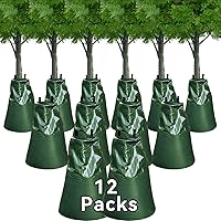 12 Pack Slow Release Tree Watering Bags - 20 Gallon Zippered Automatic Drip Irrigation Bags for New Planted and Transplanted 