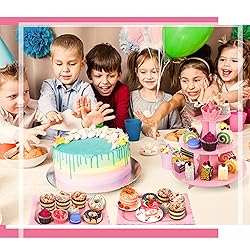 7 Pieces Cake Stand Set 3-Tier Cardboard Cupcake