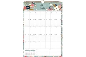 BOWCUK Wall Calendar 2024-2025 – Apr.2024 - Sep.2025, Calendar 2024-2025 Wall, 18 Monthly Calendar, 12 x 17 In, 2024-25 Calendar with Large Blocks, Thick Paper, Holidays, To-do ＆ Notes, Great for Organizing