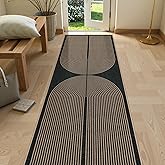 Lahome Modern Rainbow Kitchen Runner Rug, 2x8 Easy Jute Rug Runners for Hallways Entry Farmhouse Indoor Outdoor Carpet, Contemporary Washable Non Slip Runner for Laundry Room Porch