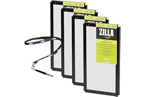 moofin Zilla Reptile Terrarium Covers, Bundle SS Pet Training Whistle, Durable Metal Mesh, 20x10 inch, Optimal Ventilation & Security, Secure Locking, Easy Access Hinge, Terrarium Lid [Pack of 4]