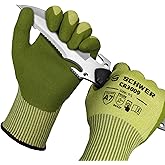 Schwer 2 Pairs ANSI A7 Cut Resistant Fishing Gloves, CR3009 Touchscreen Compatible Work Gloves for Men and Women, Non Slip, Ideal for Fishing, Hunting, Hiking, Cycling, and Outdoor Activities, L