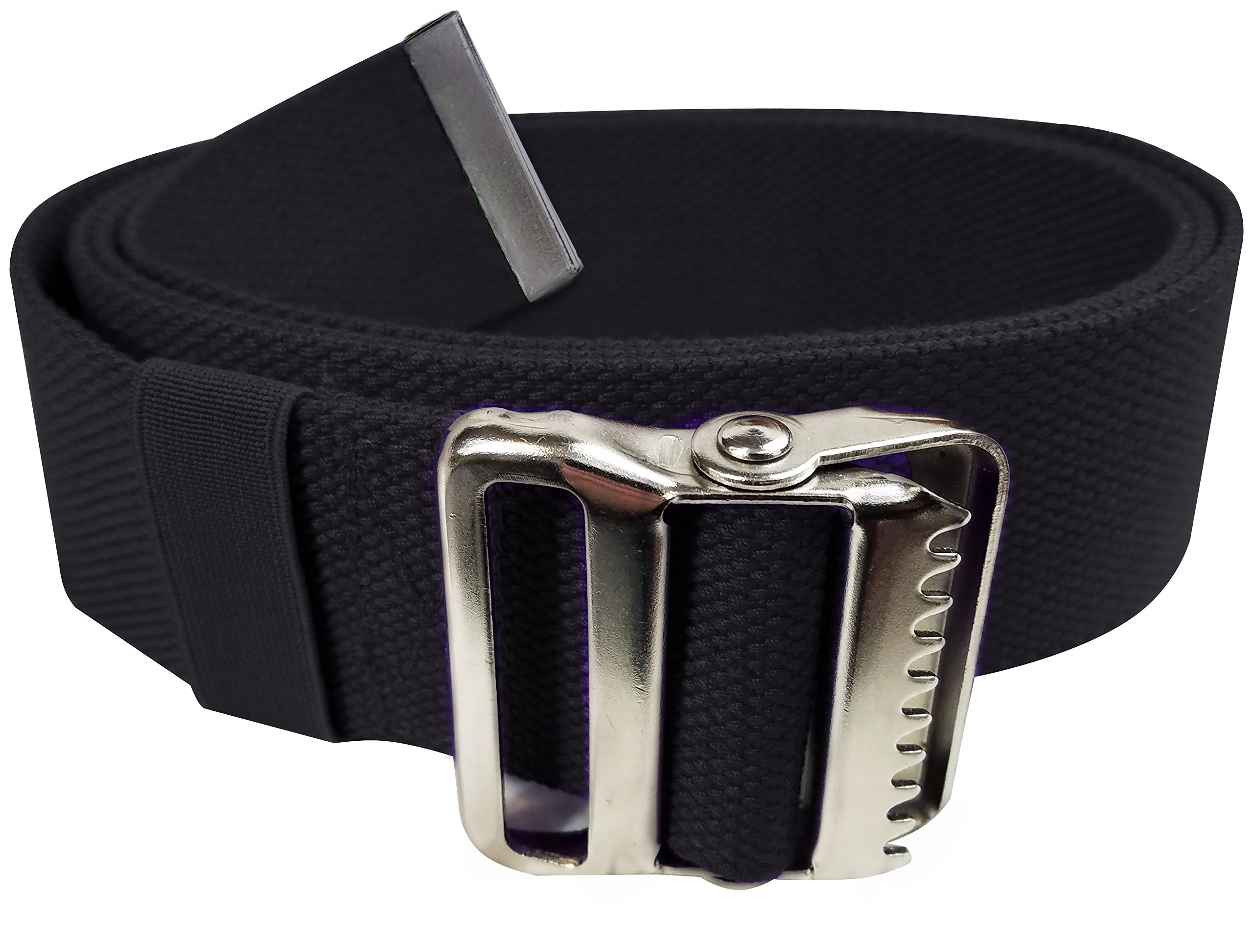 LiftAid Transfer and Gait Belt 60 Inch with Metal Buckle and Loop - Walking, Standing and Transfer Assist Aid for Seniors, Elderly Patients, Caregiver, Nurse, Therapist (Black)