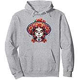 De Los Muertos La Catrina Sugar Skull Pullover Hoodie