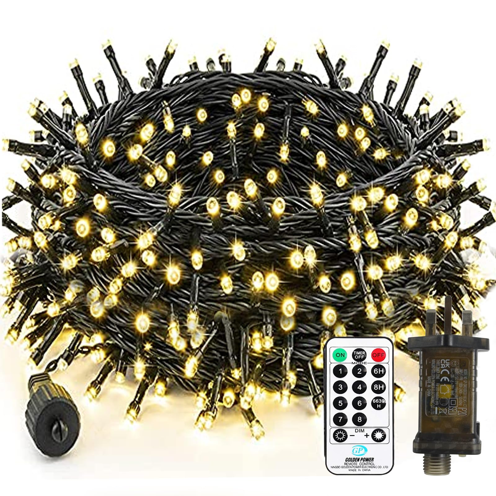 Bzavor 35M/114FT 300 LED Fairy Lights Plug with Timer/Remote, Memory Function IP65 Waterproof Valentine Decorations Valentine Gifts Outdoor String Lights Mains Powered for Wedding Decoration Bedroom