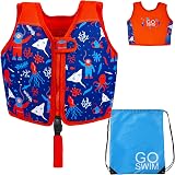 Go Swim Baby Toddler Kids Swim Vest 1-6 Years Fixed Buoyancy 50+UV