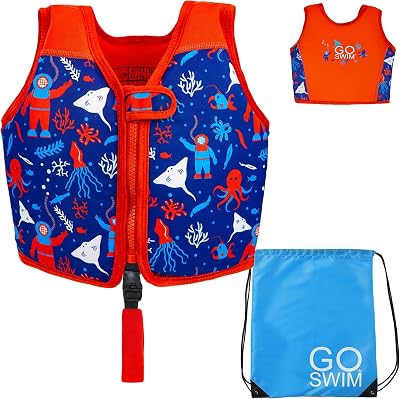 Go Swim Baby Toddler Kids Swim Vest 1-6 Years Fixed Buoyancy 50+UV