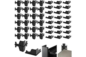 SRASEENOMY 50 Pcs Post Inserts Connectors for Storage Rack and Whalen Muscle Rack Shelving - PP Plastic, Sturdy Support - Replacement Parts for Wire Shelving (25 Post Corner Connectors and 25 Post Caps)