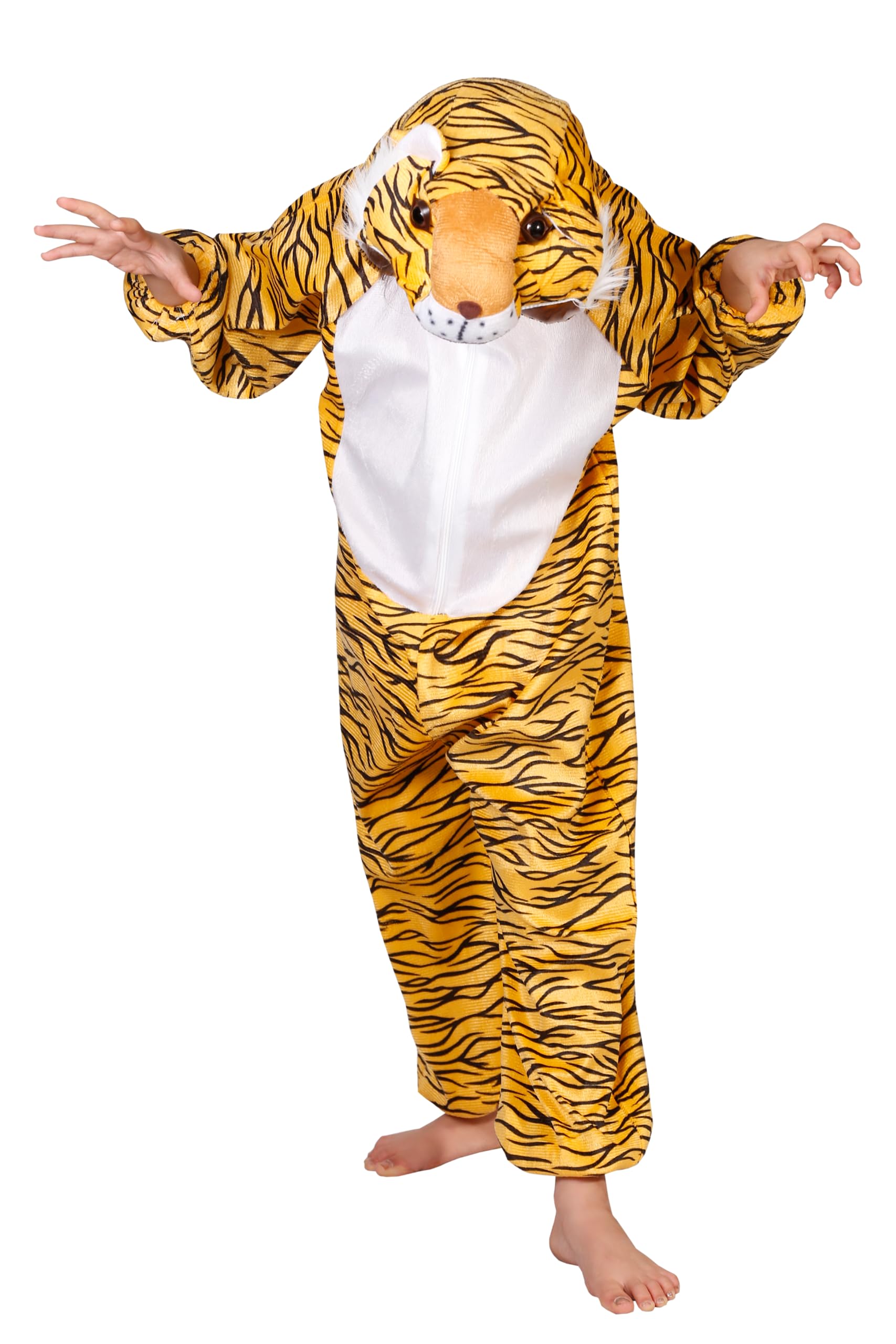 Matissa Kids Animal costumes Boys Girls Pijamas Fancy Dress outfit Cosplay Children (Tiger, M (For kids 90-105 cm tall))