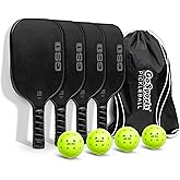 GoSports GS1 Pickleball Paddles - Single, 2 Pack, or 4 Pack - USAPA Approved Fiberglass Pickleball Paddles