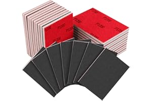 Necosthua 20PCS 3 x 4 Inch 1200 Grit Sanding Sponge, Ultra Fine Sanding Sponges Pads, Soft Foam Hand Sanding Block Dry Wet Sandpaper Blocks for Model Drywall Metal Wood Furniture Polishing