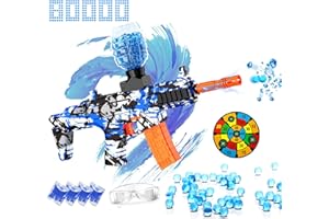 JFGG Electric Gel Ball Blaster Toys Splatter Ball Blaster with 80000+ Water Beads for Activities Team, Eco-Friendly Automatic Outdoor Games Toys, Boys and Girls Adult Gifts Ages 12+ (Blue and Black)