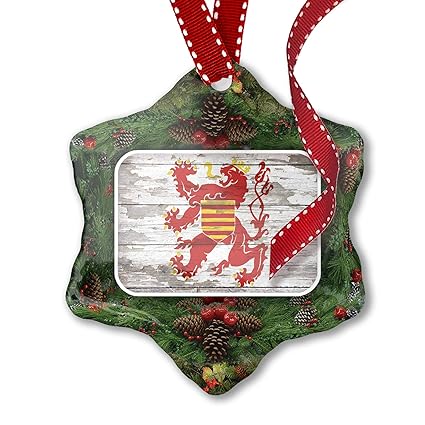Amazon Com Neonblond Christmas Ornament Flag On Wood Limburg