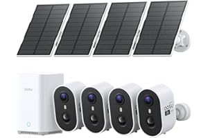 aosu Security Cameras Outdoor Wireless Home System, Solar Powered, Cross-Camera Tracking, True 2K HD Color Night Vision, Spot