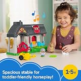 Fisher-Price Little People Toddler Horse Stable Playset HWR84 with Sounds view 2