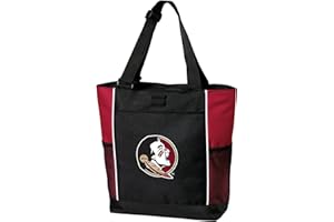 Broad Bay Cotton Florida State University Tote Bags Red FSU Totes Beach Travel