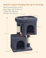 Feandrea Cat Tree Tower 67 cm S Smoky Grey PCT611G01V1 view 7