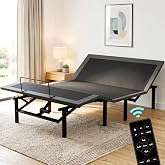 Mixcous Full Size Adjustable Bed with Remote and USB Ports, Quiet Motor | Heavy Duty 750lbs Capacity Bed Frame for Elderly Back Pain Relief, Foldable Design, Mattress Friendly Adjustable Base