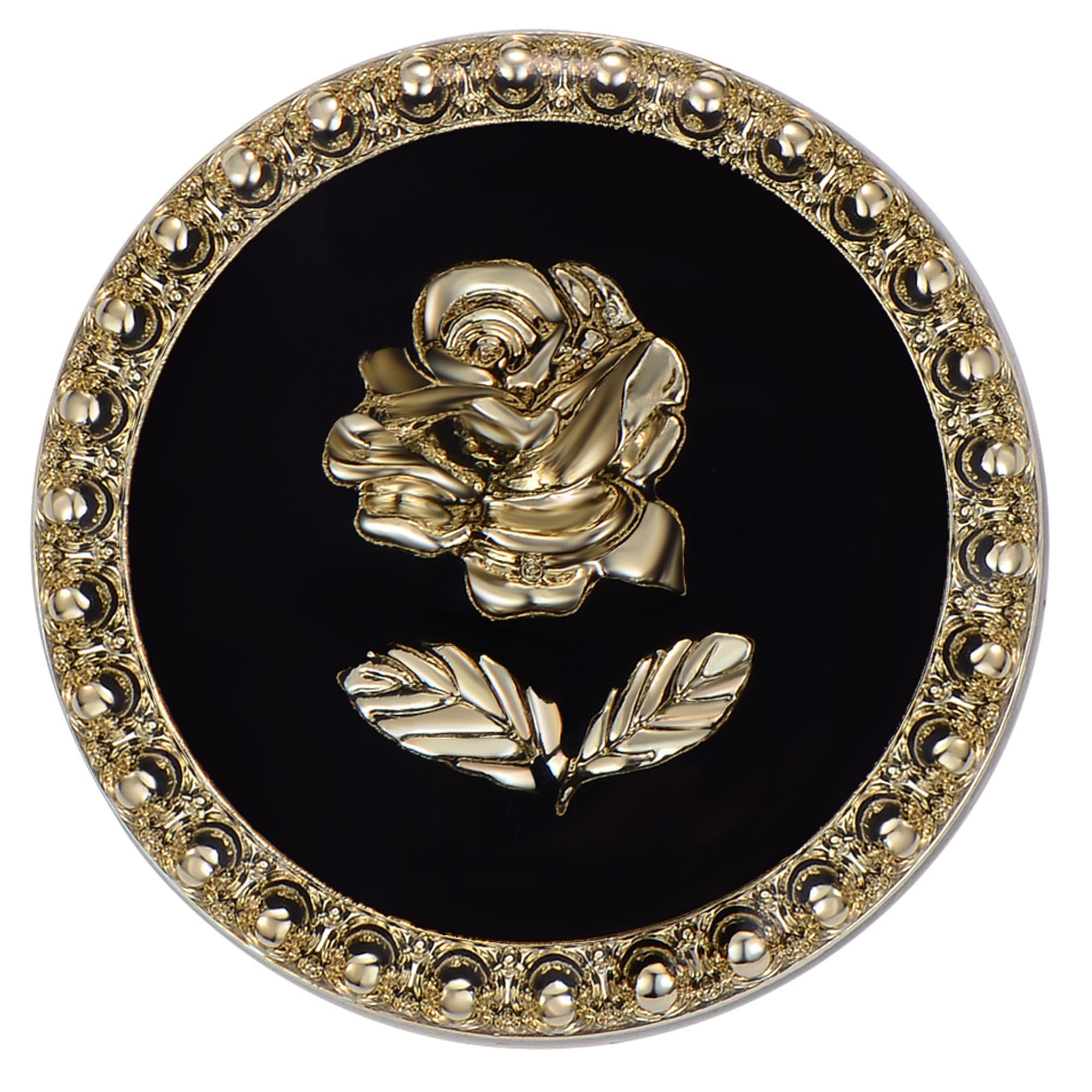 ftiemlovde 20 Novelty Brass Gold and Black Buttons for Blazer，Vintage Style Large Button Metal for Cardigan Crafting， Decorative Jacket Button for Sewing Women（A20 18mm 23mm）