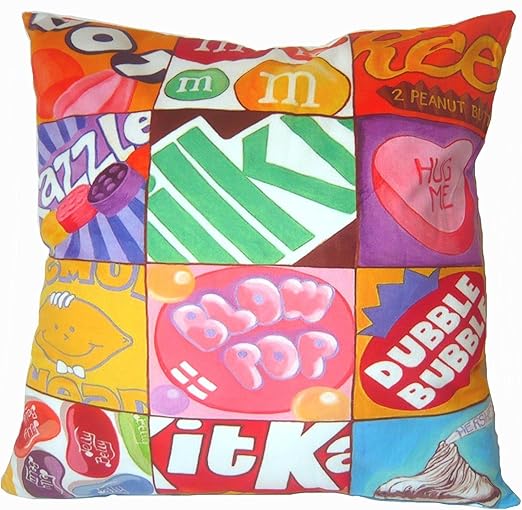 Amazon Com Cushion Cover Throw Pillow Case 18 Inch Candy Sweet