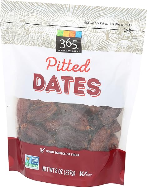 365 BY WHOLE FOODS MARKET, PITTED DATES, 8 OUNCE
