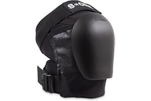 S-ONE S1 Pro Knee Pads - Gen 4 - Black Large - Streamlined Pad Design and Military Grade Ballistic Nylon for Durability