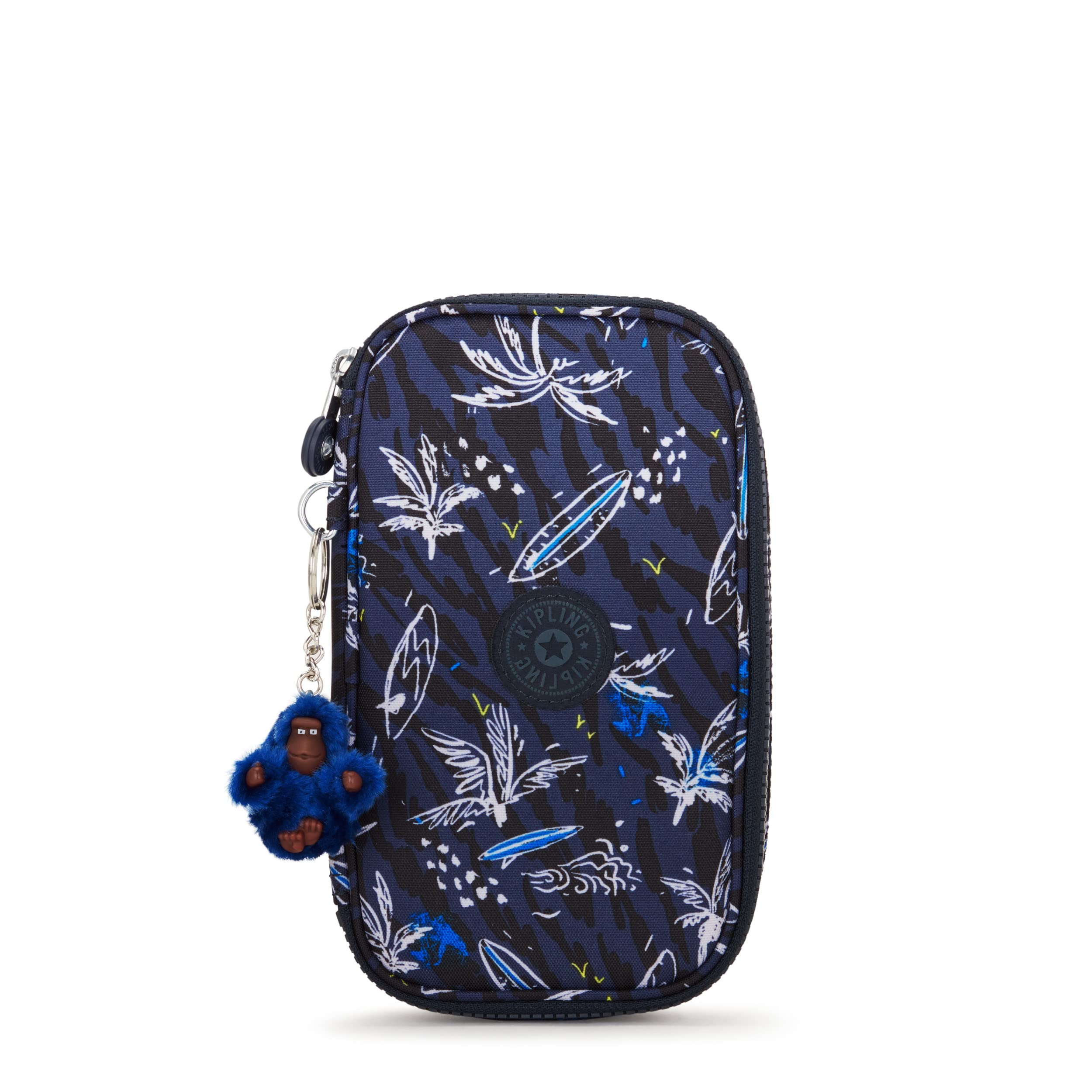 Kipling 50 PENS, Pencil Case Holds Up To 50 Pens,21 cm, 1 L, Surf Sea Prt