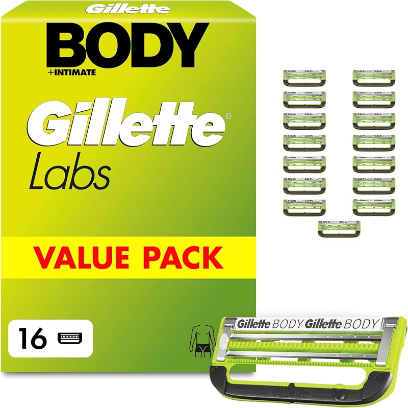 Labs Body & Intimate Rasierklingen, 16 Original Ersatzklinge, Grün
