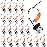 Zhengmy 20 Pcs E26 Socket Adapter Medium Base Light Socket Pigtail | Male Screw-in for LED Recessed Lighting, Prewired Leads for Ceiling Fixtures, Retrofit Compatible for Quick Installations
