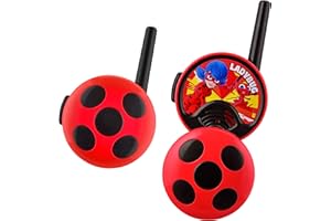 eKids Miraculous Ladybug Walkie Talkies for Kids, Indoor and Outdoor Toys for Kids and Fans of Miraculous Toys for Girls and Boys Red