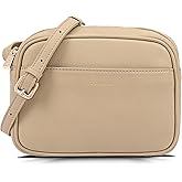 BOTANNER Women's Elegant Genuine Leather Crossbody Bag - Versatile Design, Adjustable Strap, Top Zip Closer, Light & Chic