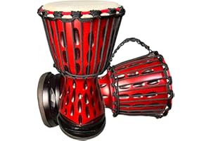 RUOSWTE Djembe Drum，Hand - carved Sheepskin Drum, Suitable for Drum Circles