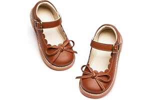 ESTINE Toddler Kids Bow School Uniform Oxford-Little Girls Flower Dress Party Shoes