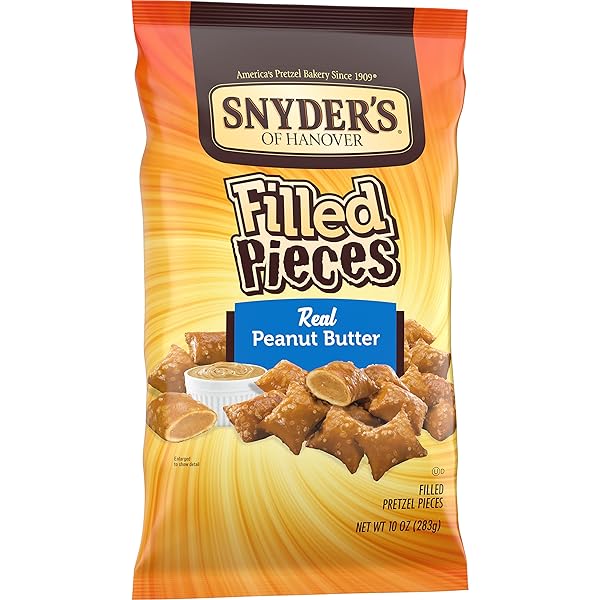 SNYDER’S OF HANOVER PRETZELS PIECES, PEANUT BUTTER FILLED, 10 OUNCE BAG