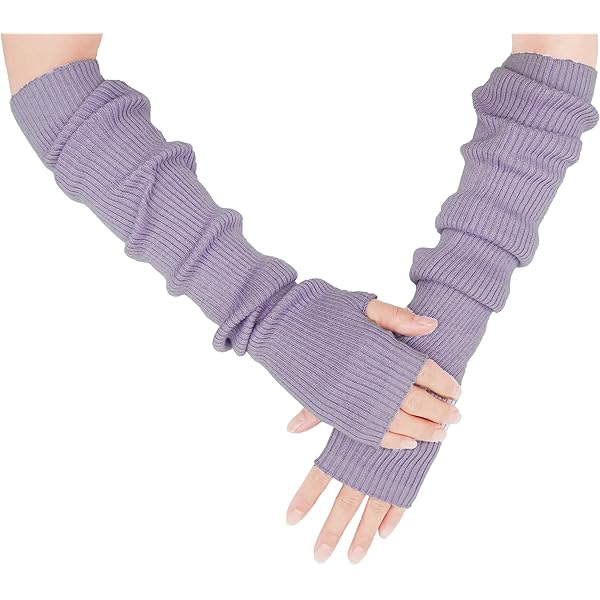 【匿名配送】Llife CASHMERE KNIT ARM WARMER Leaf Knit Cashmere Fingerless Arm Warmer Mushroom Brown