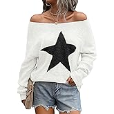 Blooming Jelly Women's Off The Shoulder Sweaters Cute Fall Tunic Tops Knitted Pullover Sweater