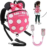 CZSYZCZS 4 in 1 Toddler Harness Leash + Baby Anti Lost Wrist Link, Cute Child Safety Harness Tether, Child Walking Harness Wristband Assistant Strap Belt for Baby Girls(Rose Red)