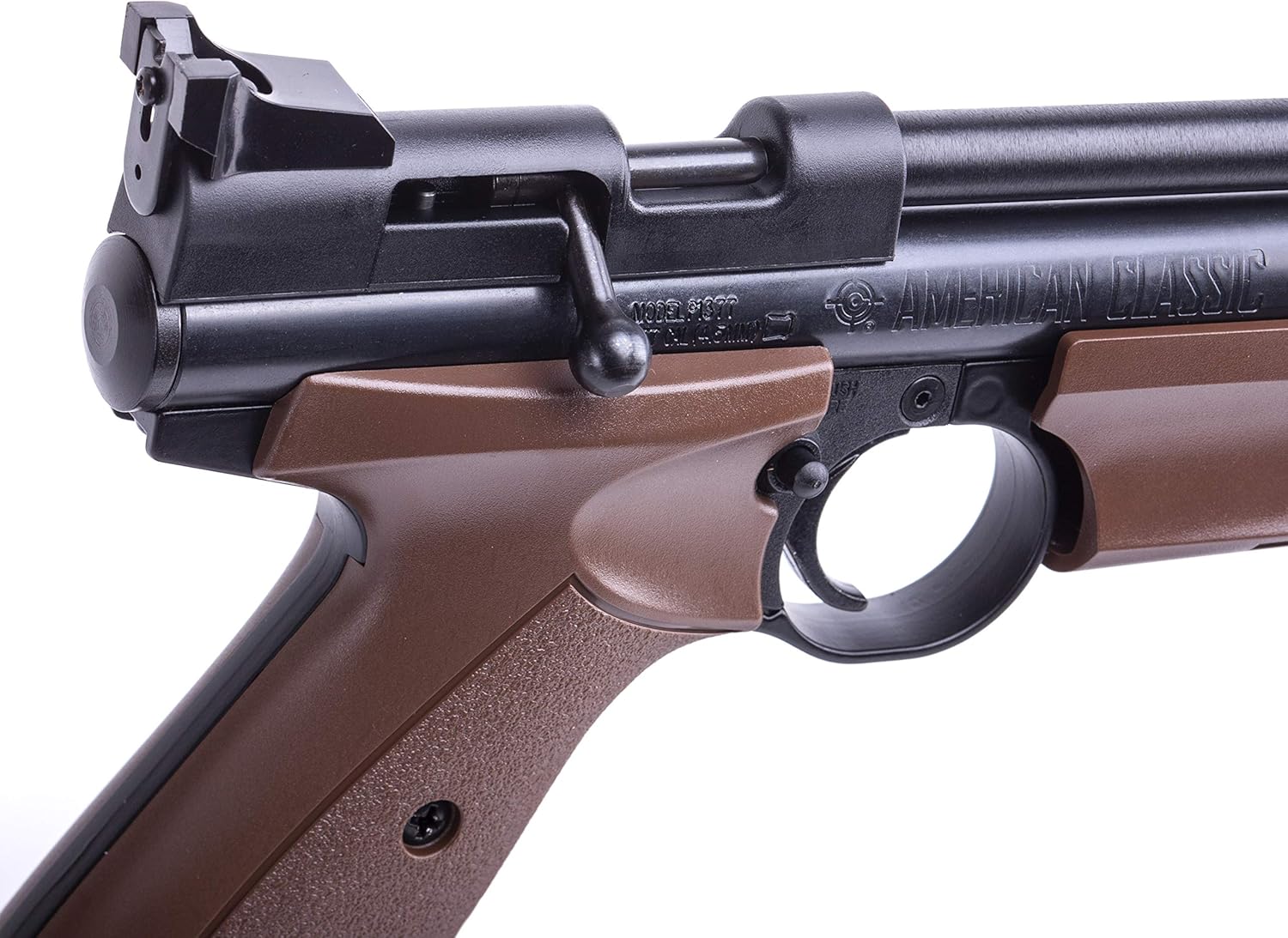 Crosman P1377BR American Classic Multi Pump .177-Caliber Pneumatic Pellet Air Pistol, Brown : Sports & Outdoors