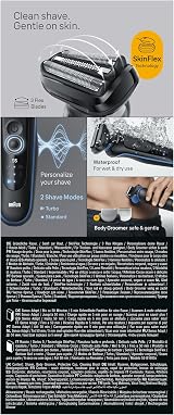 Braun Series 5 Electric Shaver Wet & Dry with Body Groomer Attachment 52-B1600S view 7