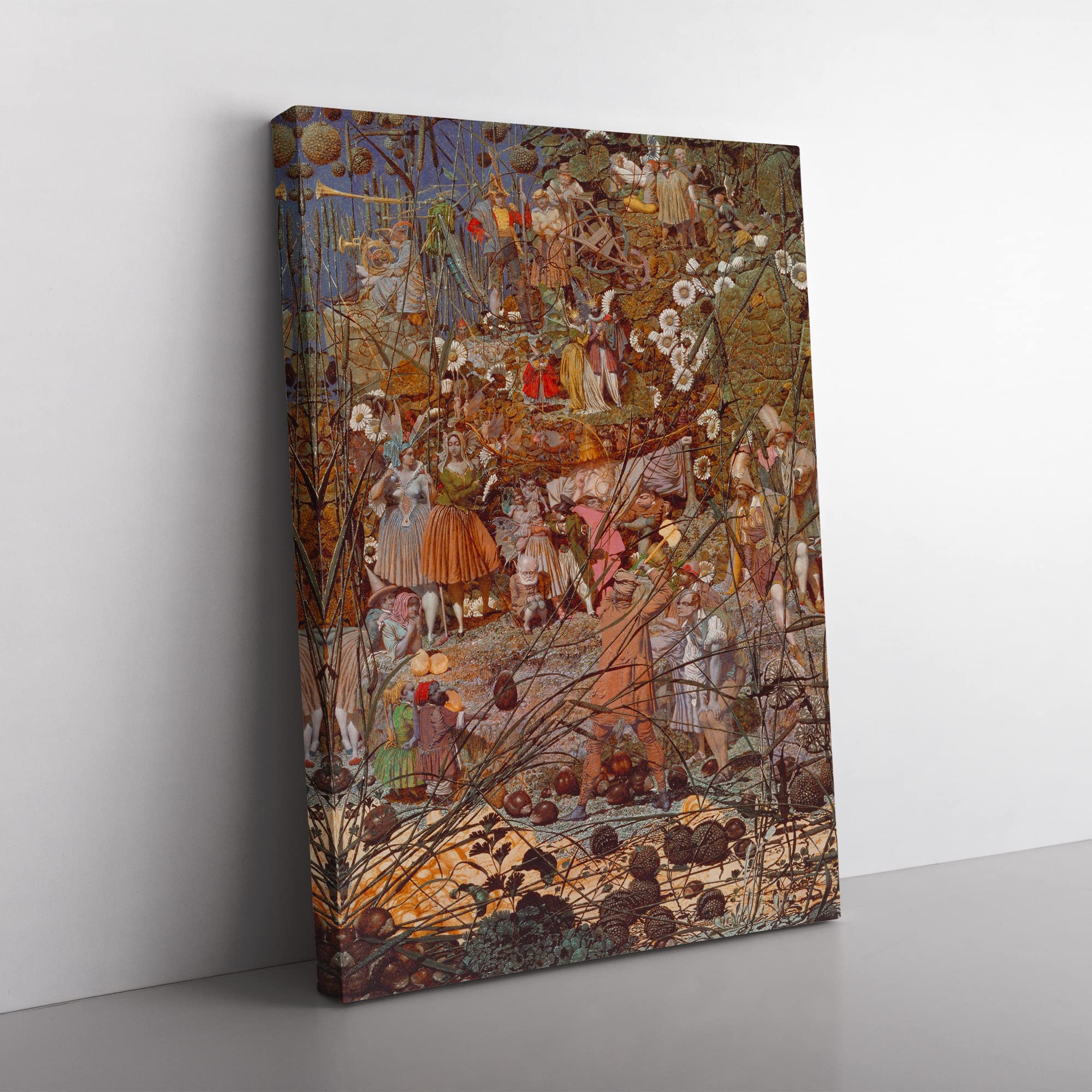 The Fairy Feller'S Master Stroke By Richard Dadd Classic Painting Canvas Wall Art Print Ready to Hang, Framed Picture for Living Room Bedroom Home Office Décor, 50x35 cm (20x14 Inch)