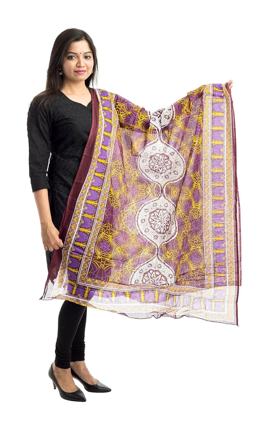 lodestone women's cotton printed dupatta (multi-coloured)