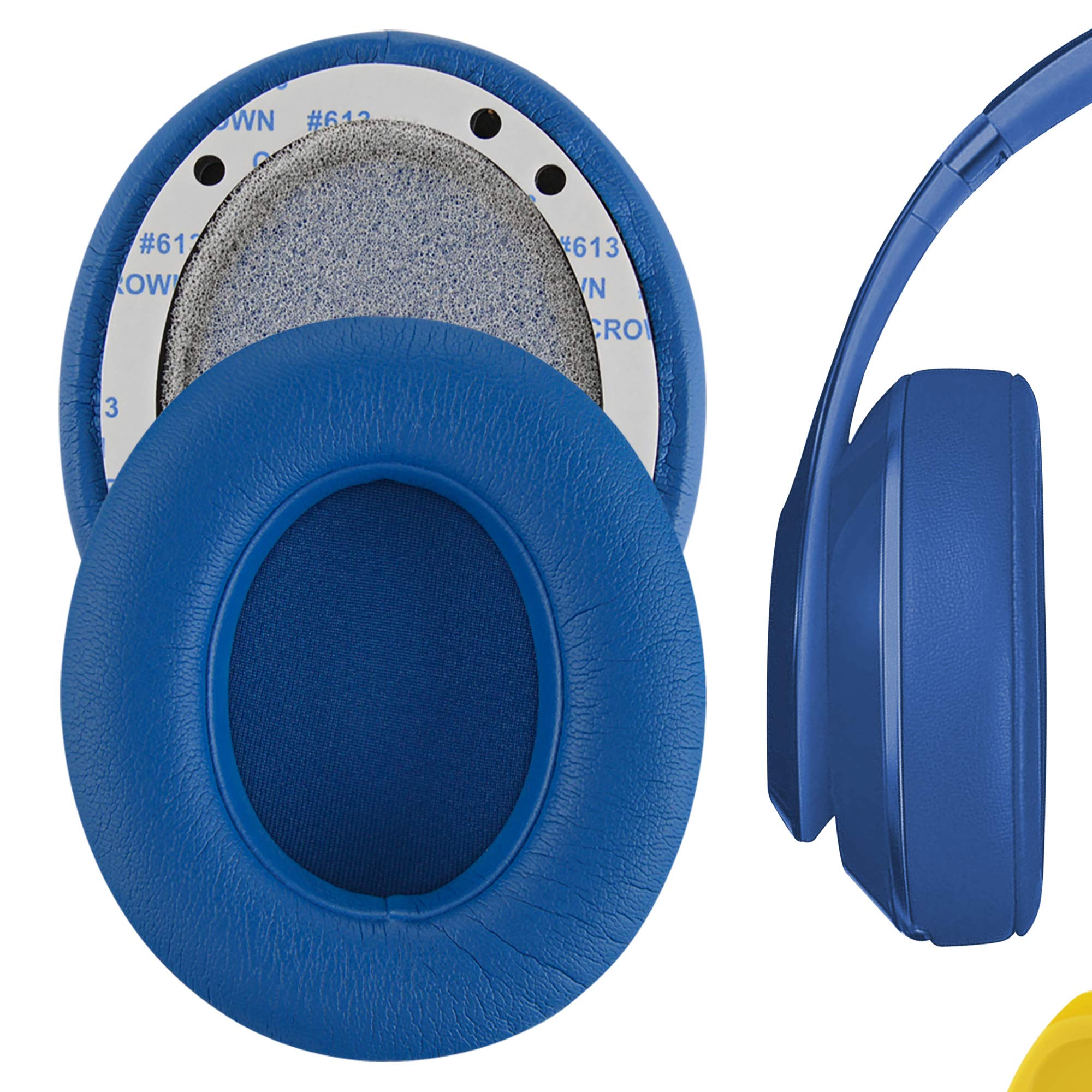 Geekria QuickFit Replacement Ear Pads for Beats Studio 3 Wireless (A1914) Headphones Ear Cushions, Repair Parts (Blue)