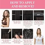 GOO GOO Tape in Hair Extensions 14inch 100g 40pcs Real Remy Seamless Straight view 4