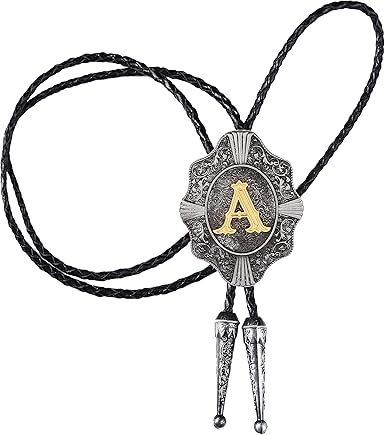 Amazon Com Aalphabet Letter Western Bolo String Tie Initial