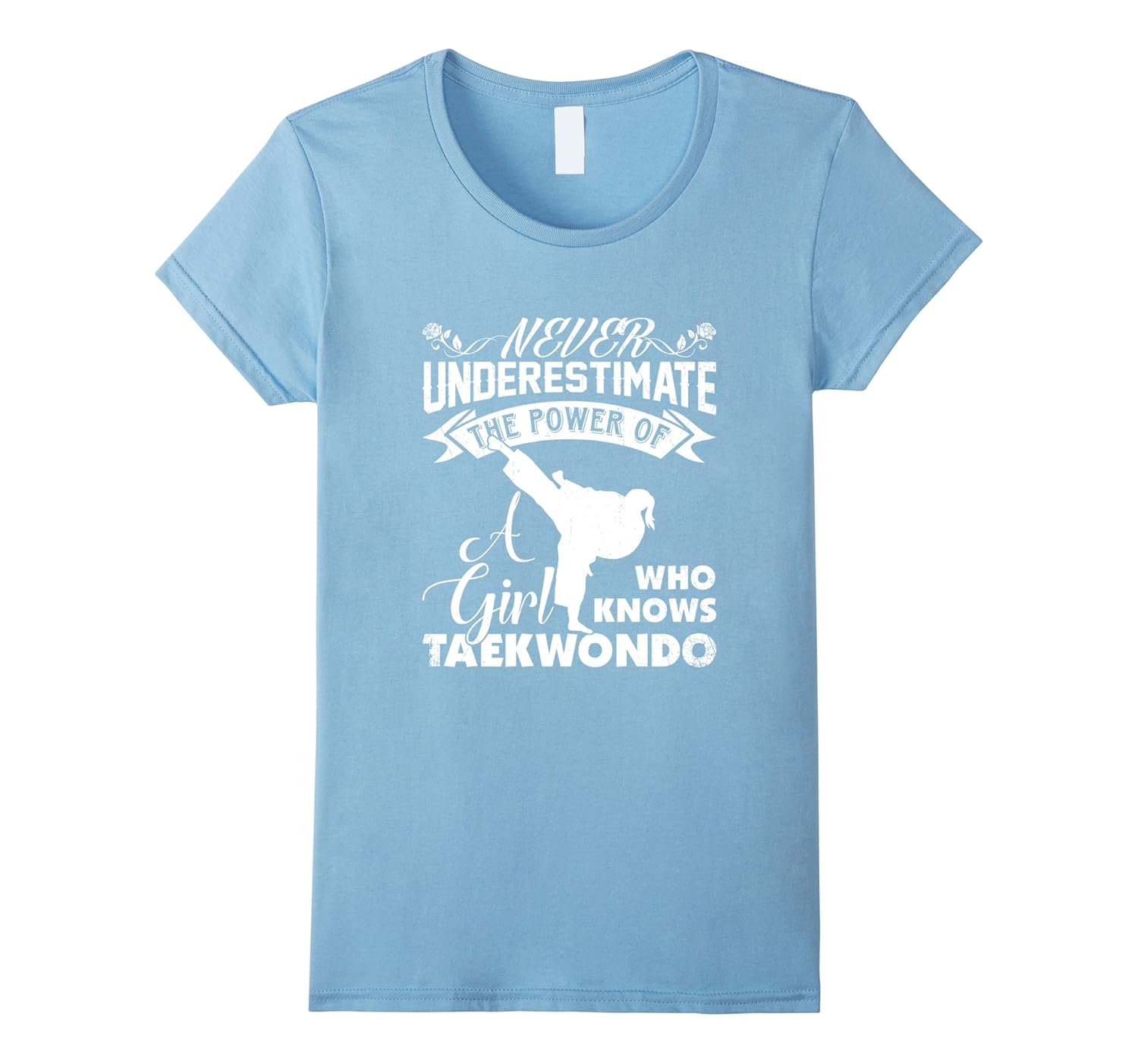 Women's The Power Of A Girl Who Knows Taekwondo T-Shirt-anz